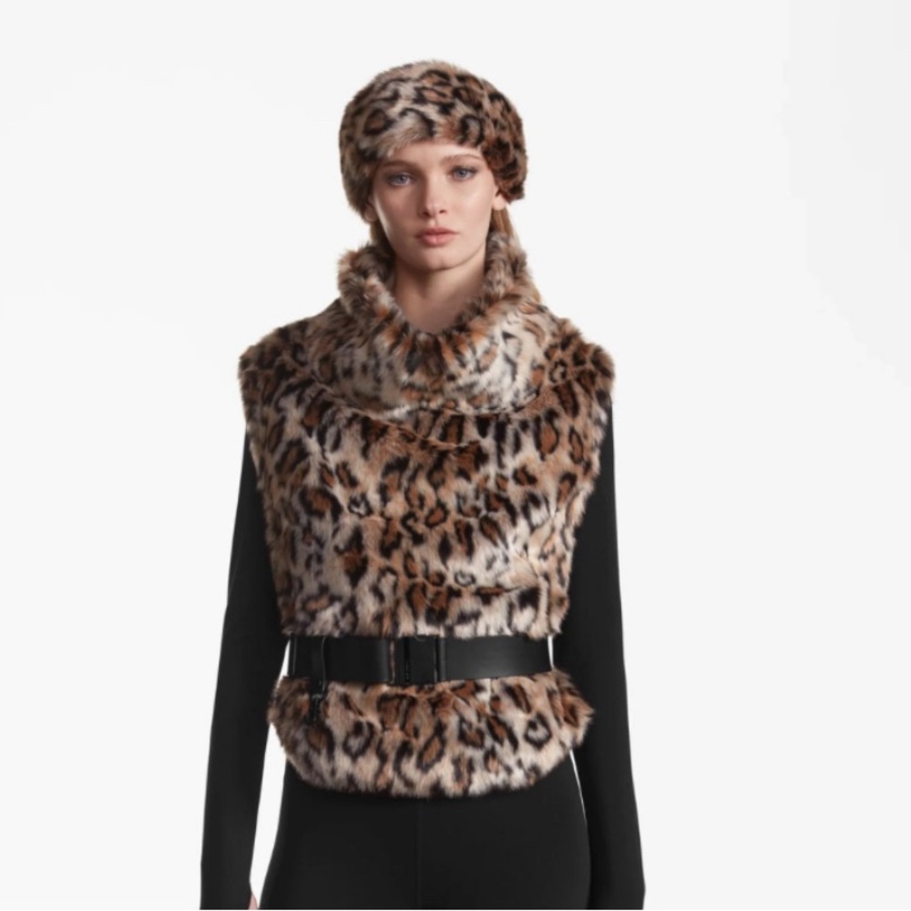 Women | MAULIN Faux Fur Vest | Leopard RUDSAK Leopard Print Fur Vest